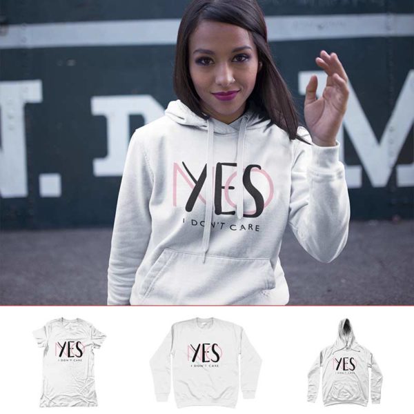 Hoodie "YES NO I DON'T CARE"