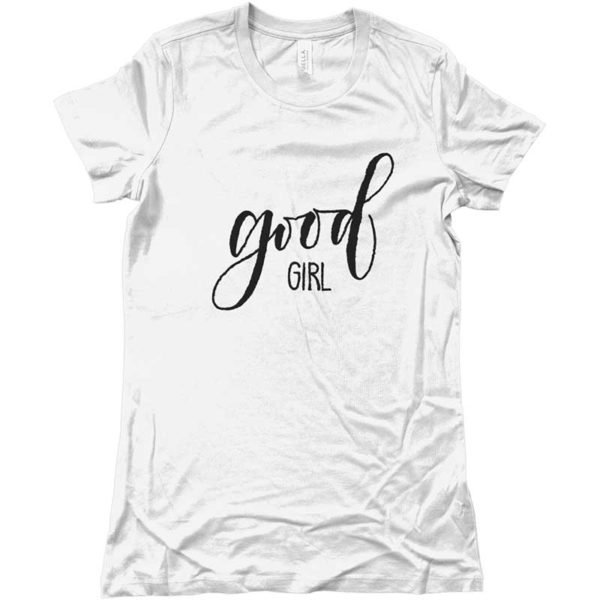 t-shirt casual _GOOD GIRL_ -bianca-maglieria-abbigliamento-uomo-donna-bambino-wippio-negozio-a-roma-shopping-online-abbigliamento