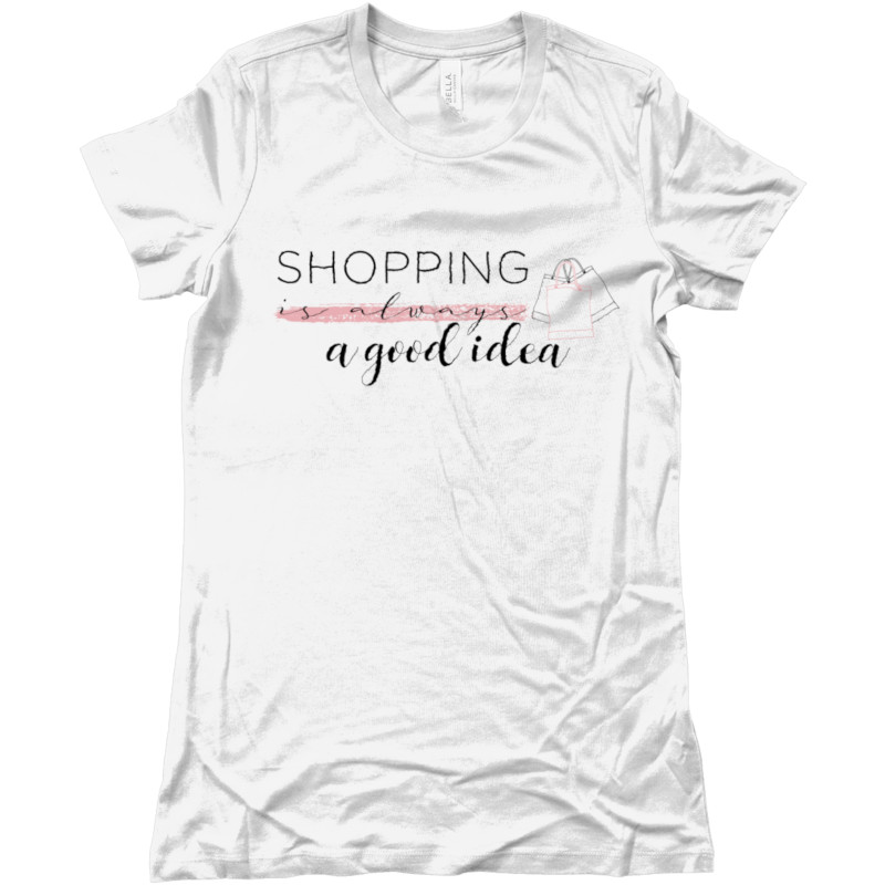 maglietta-shopping-is-always-a-good-idea-tshirt-bianca-collezione-influencer-instagram-moda-shop-online